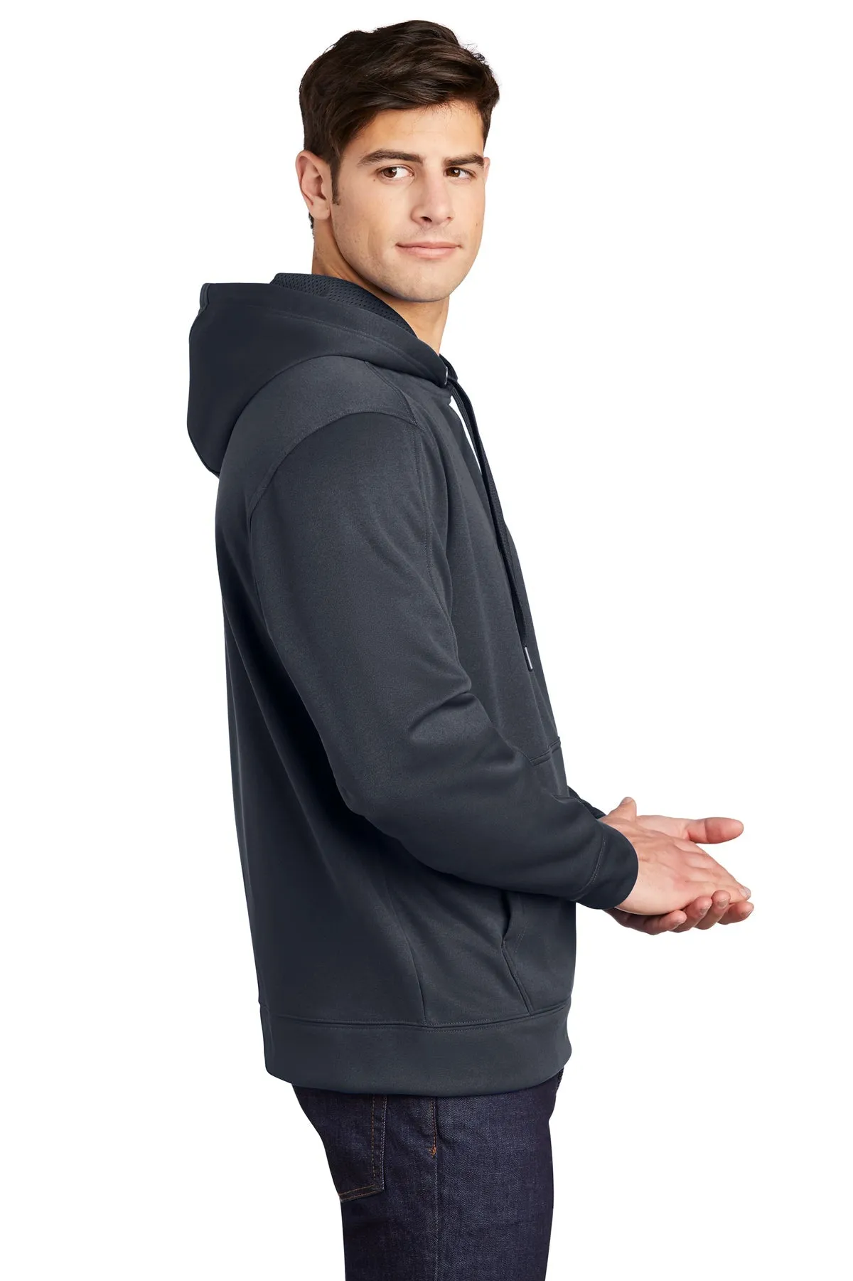 Sport-Tek Repel Fleece Customized Hooded Pullovers, Graphite Grey