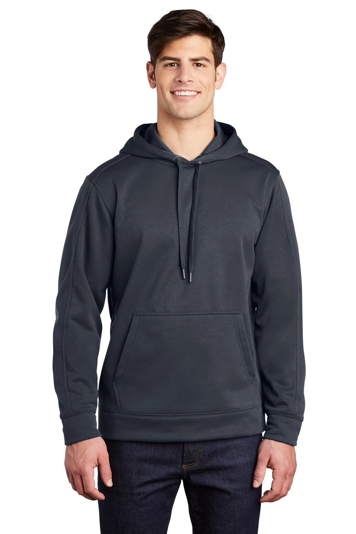 Sport-Tek Repel Fleece Customized Hooded Pullovers, Graphite Grey