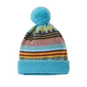 Static Stripe Beanie Hat - Turquoise