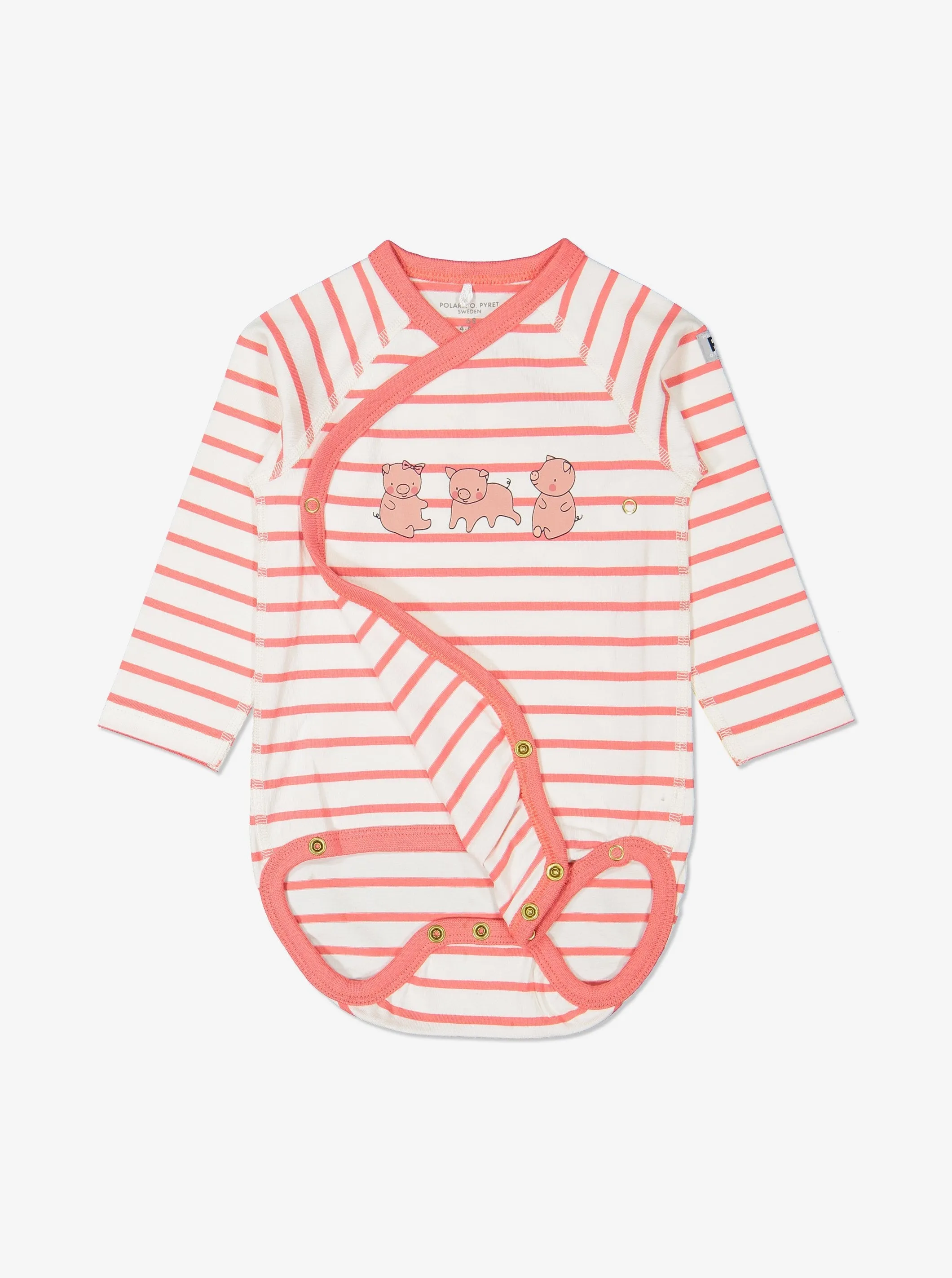 Striped Wraparound Babygrow