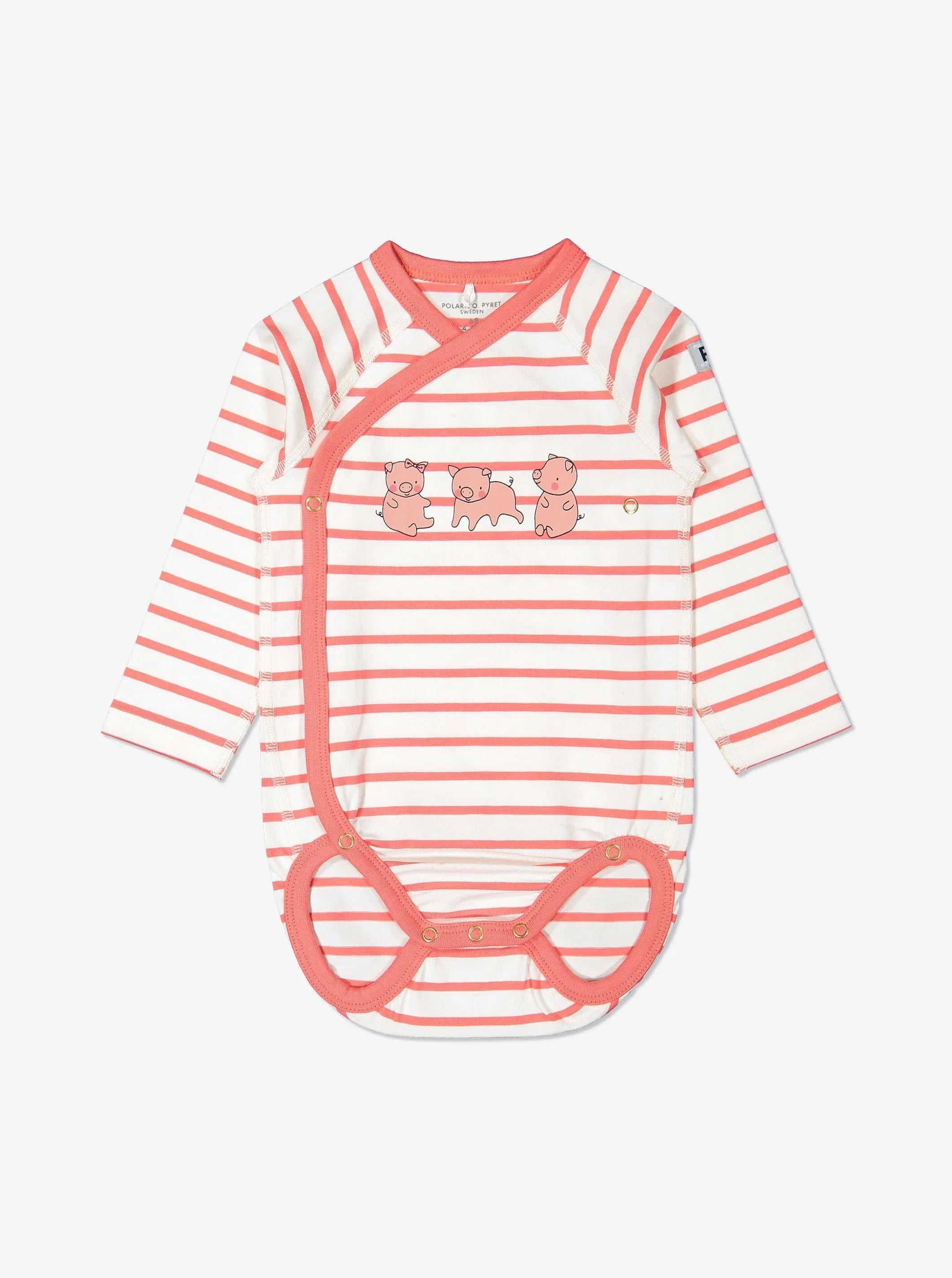 Striped Wraparound Babygrow