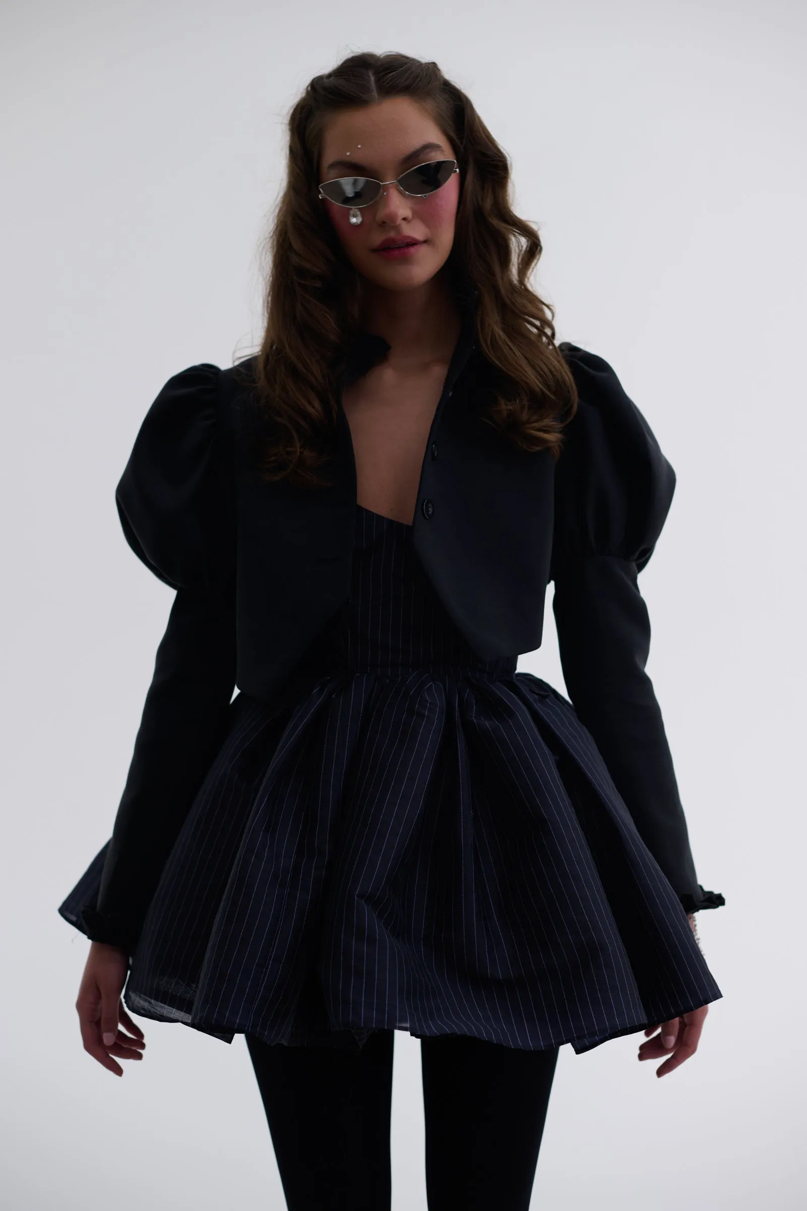 The Pinstripe Veuve Dress