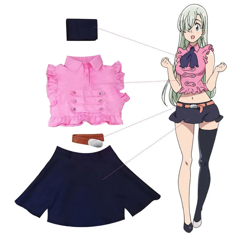 The Seven Deadly Sins Elizabeth Liones Cosplay Costume