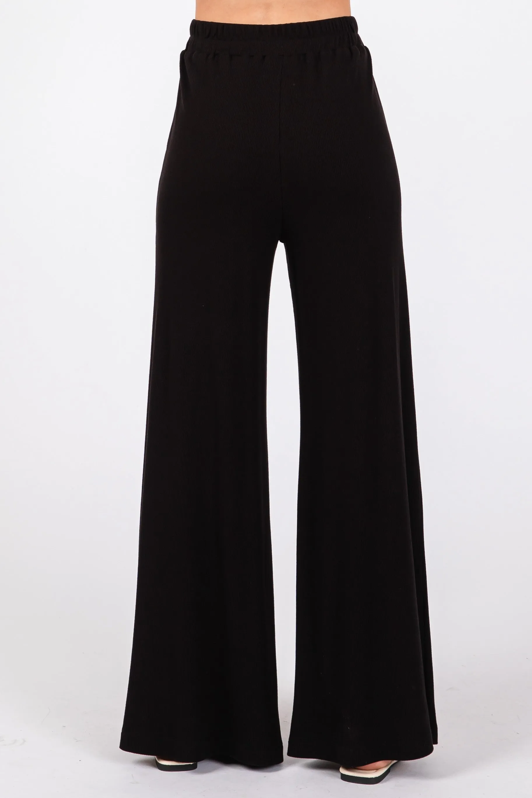 THERMAL WIDE LEG PANTS