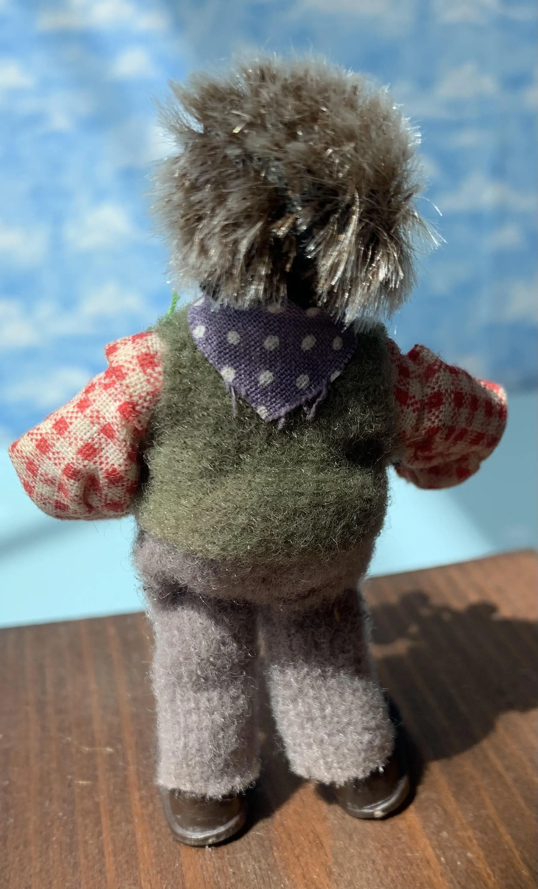 Vintage Hedgehog Mecki Character with Binoculars