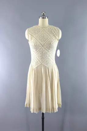 Vintage Ivory Lace Day Dress