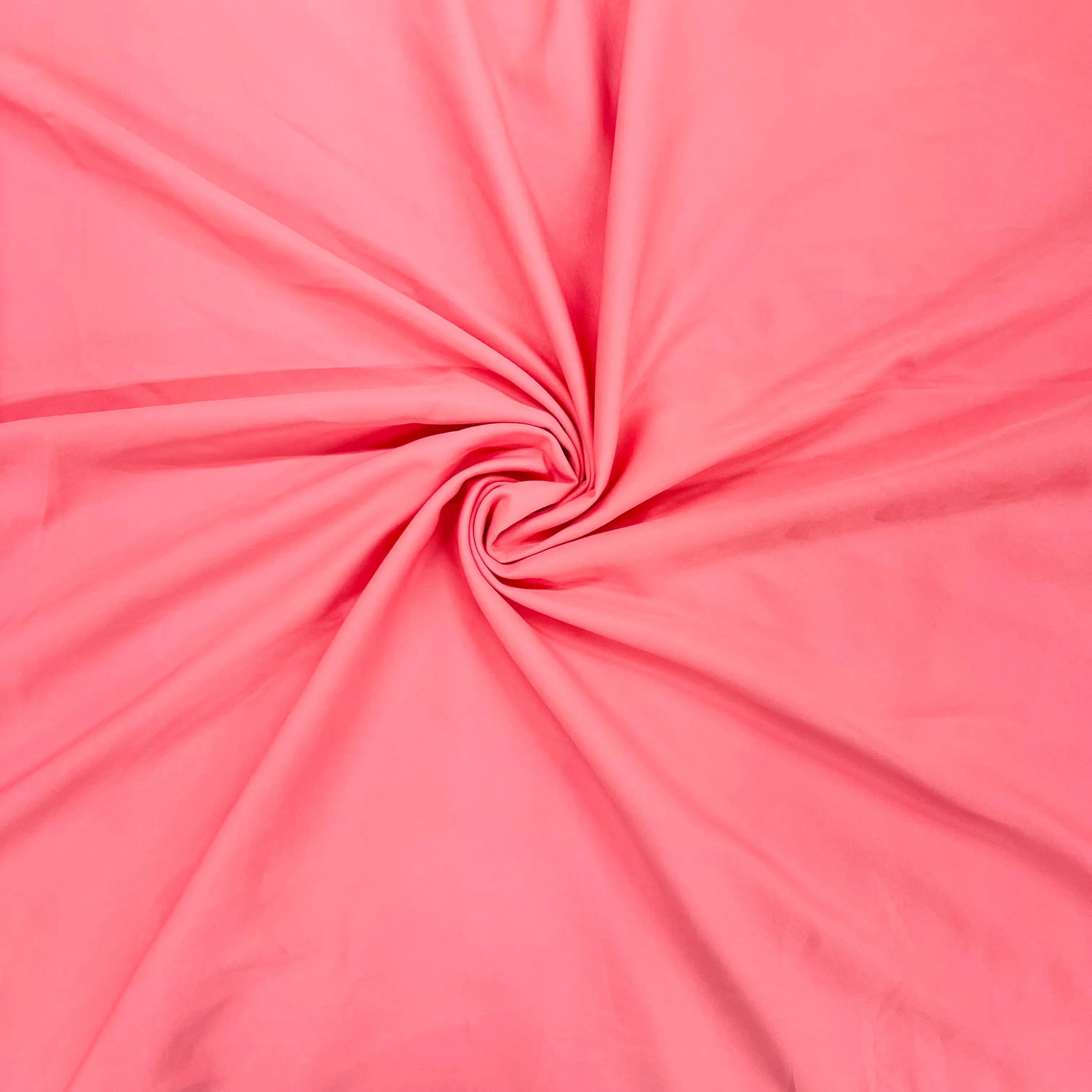 Watermelon Pink Solid Banana Crepe Fabric