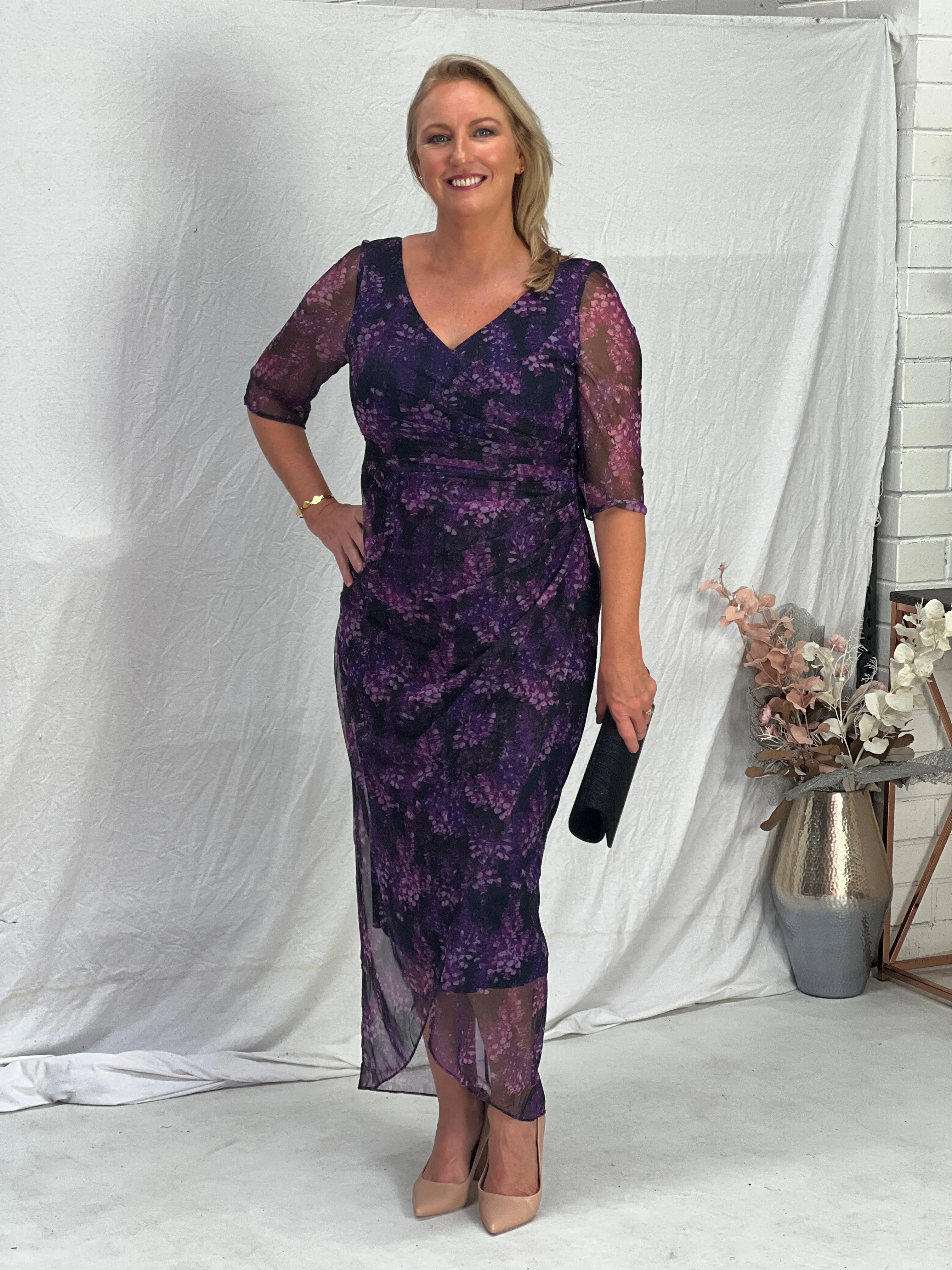 Yancy Purple Evening Dress